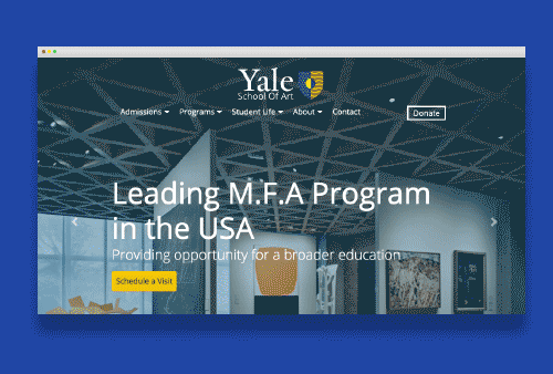 Yale School of Art Website Re-Design
